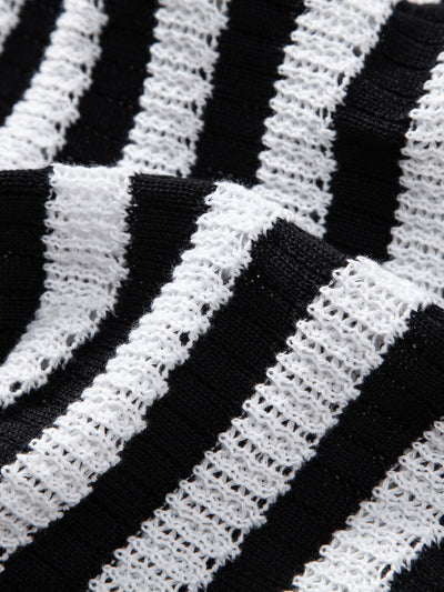 CAMICIA CON SPALLE SCHESE E RIGHE ALL'UNCINETTO & PANTALONI IN LINO CON GAMBA DRITTA