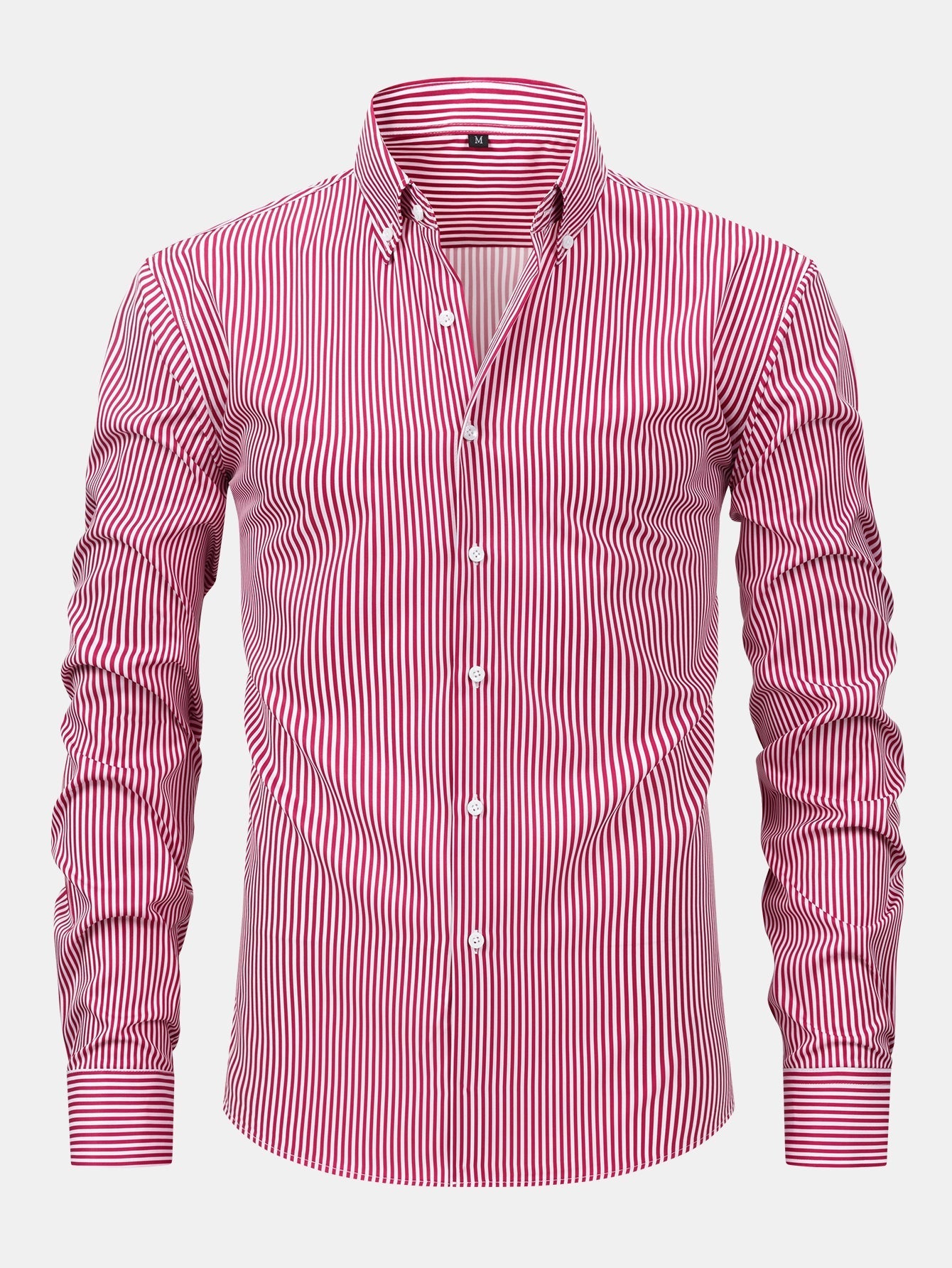 CAMICIA A MANICHE LUNGHE A RIGHE CON BOTTONI & PANTALONI SLIM FIT A GAMBA AFFUSOLATA
