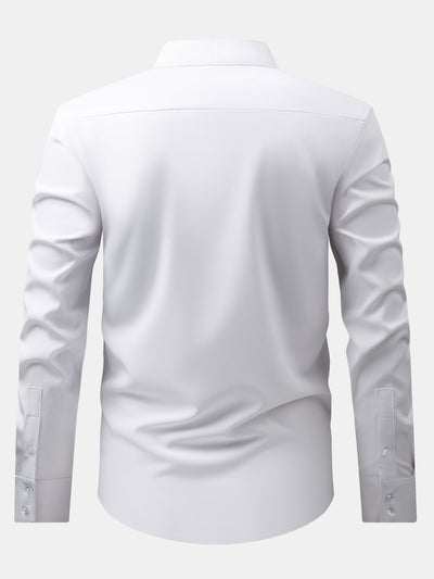 CAMICIA CON COLLETTO RIALZATO & PANTALONI SLIM FIT A GAMBA AFFUSOLATA