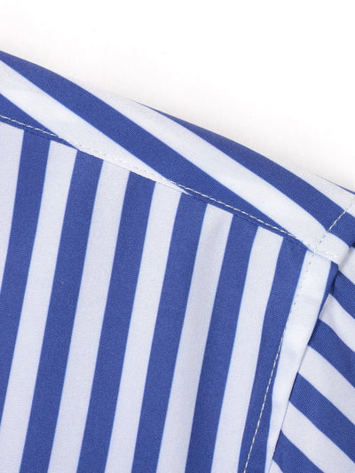 CAMICIA A MANICHE LUNGHE A RIGHE CON BOTTONI & PANTALONI SLIM FIT A GAMBA AFFUSOLATA