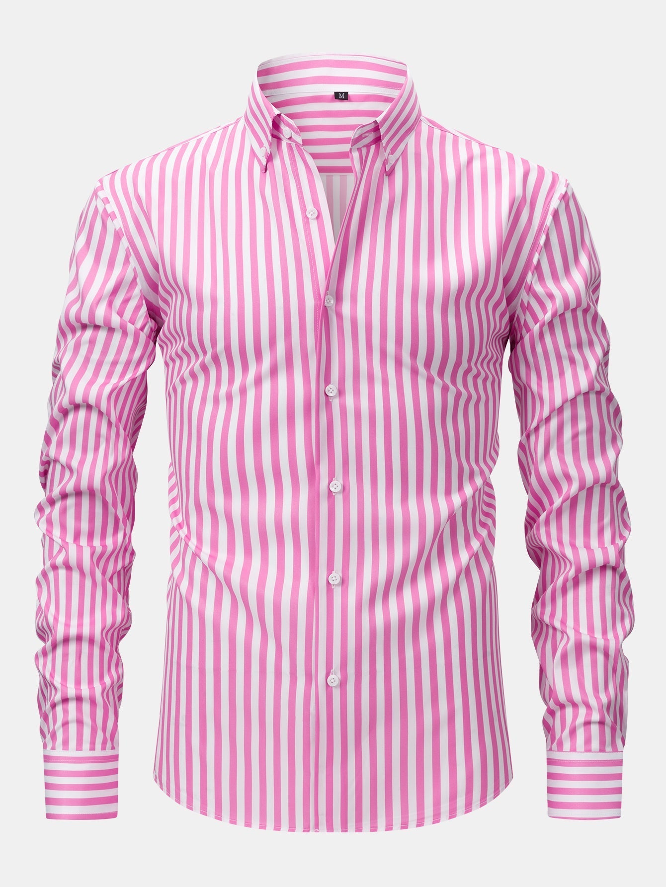 CAMICIA A MANICHE LUNGHE A RIGHE CON BOTTONI & PANTALONI SLIM FIT A GAMBA AFFUSOLATA