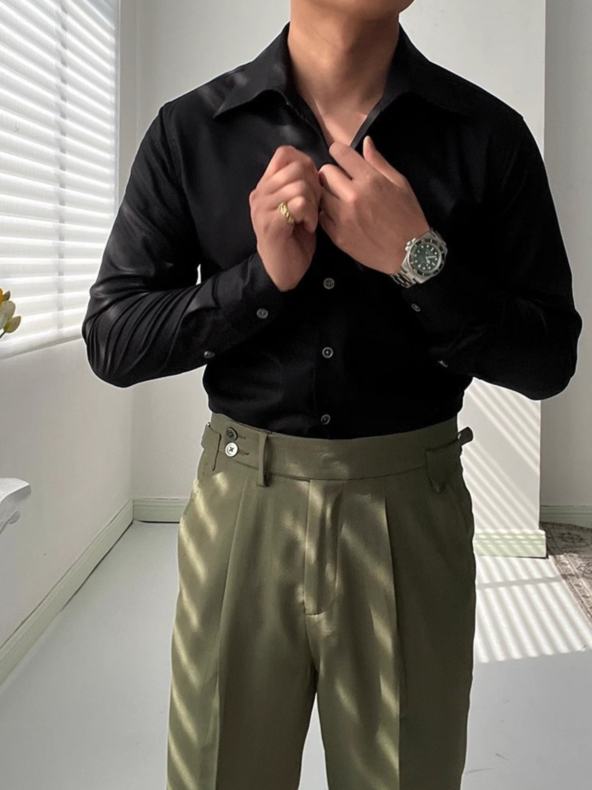 LUGINO | CAMICIA ATLETICA ITALIANA DA UOMO IN BAMBÙ