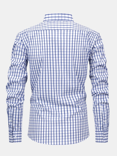 CAMICIA A MANICHE LUNGHE A QUADRI CON BOTTONI & PANTALONI SLIM FIT A GAMBA AFFUSOLATA