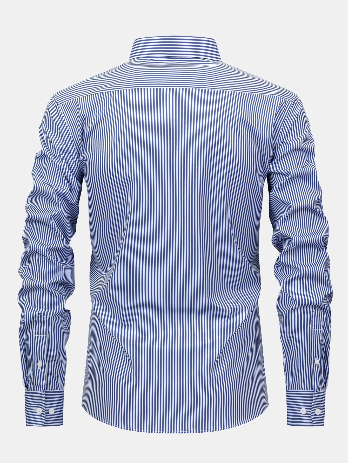 CAMICIA A MANICHE LUNGHE A RIGHE CON BOTTONI & PANTALONI SLIM FIT A GAMBA AFFUSOLATA