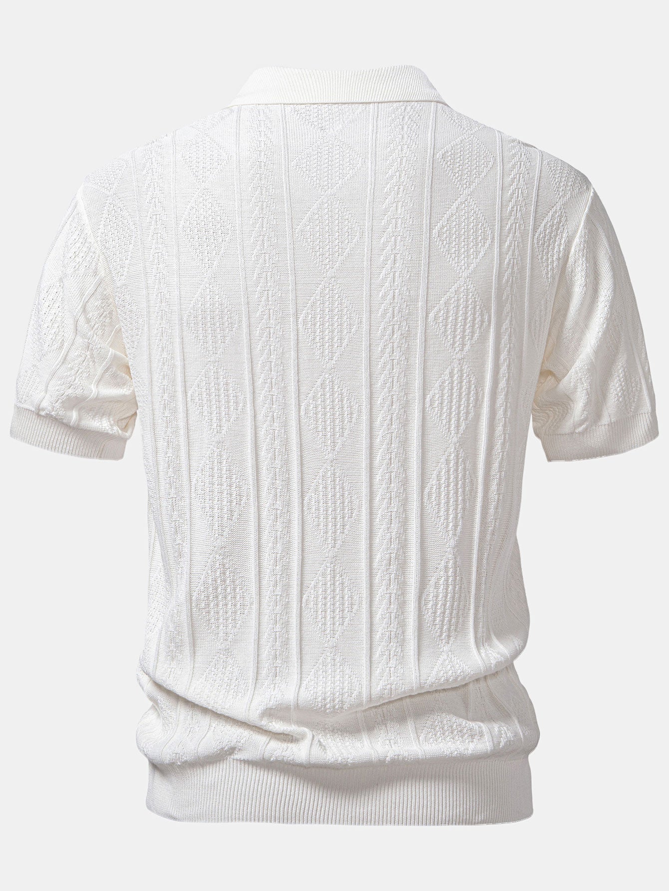 POLO IN JACQUARD GEOMETRICO & PANTALONI SLIM FIT AFFUSOLATI