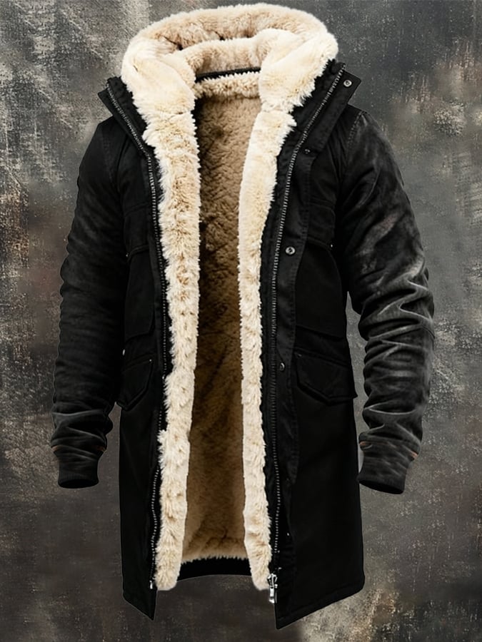 Roveri - Cappotto di mezza lunghezza con finitura in pelliccia raffinata