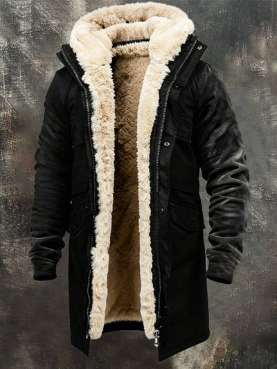 Roveri - Cappotto di mezza lunghezza con finitura in pelliccia raffinata