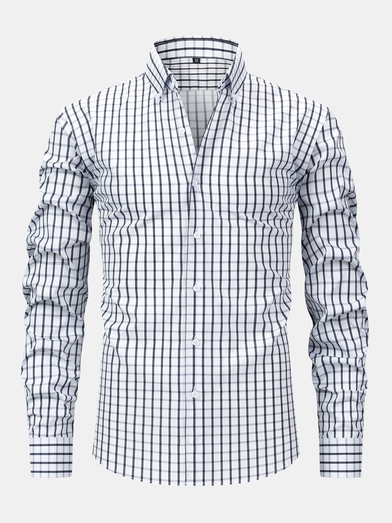 CAMICIA A MANICHE LUNGHE A QUADRI CON BOTTONI & PANTALONI SLIM FIT A GAMBA AFFUSOLATA