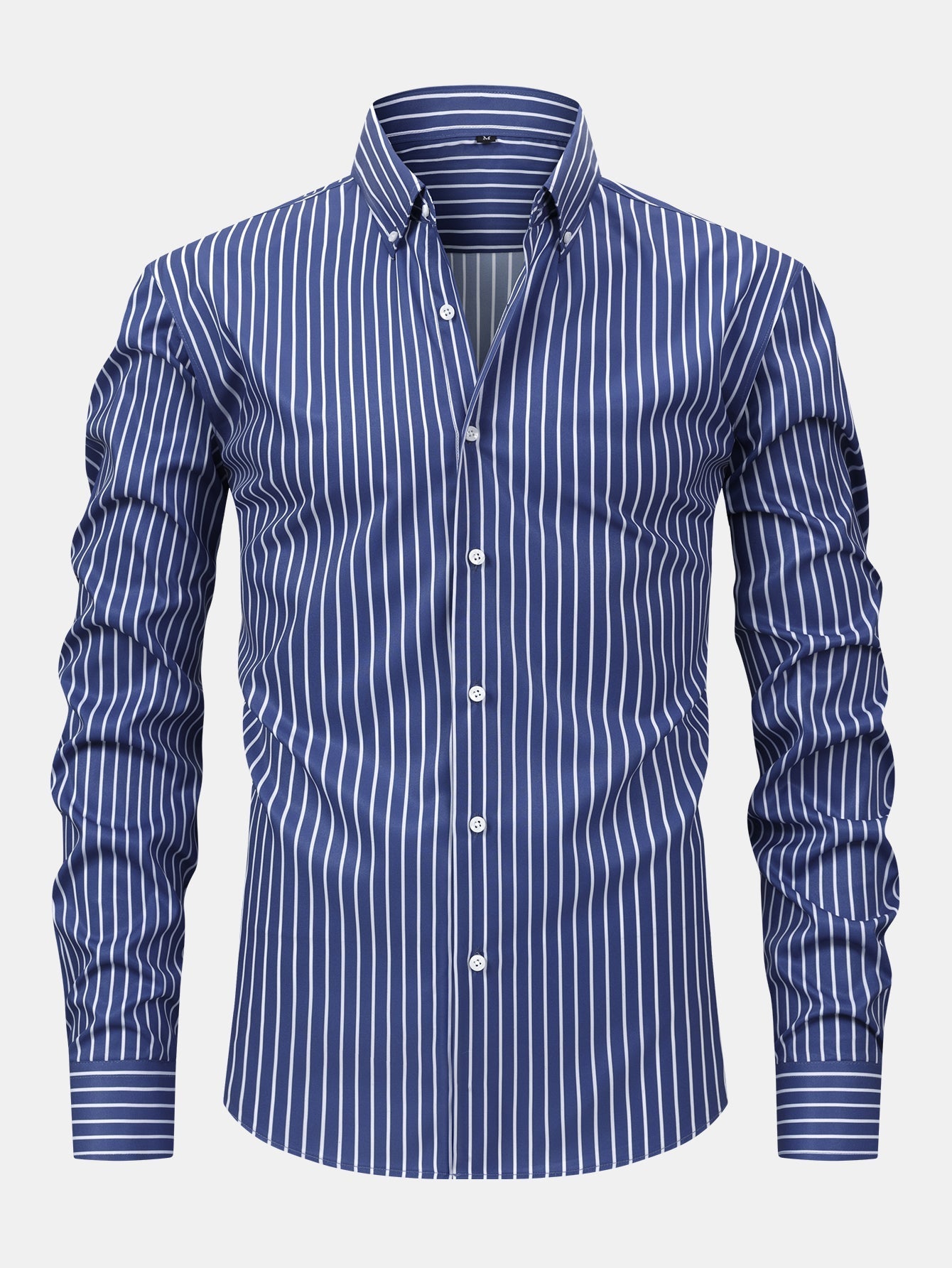 CAMICIA A MANICHE LUNGHE A RIGHE CON BOTTONI
