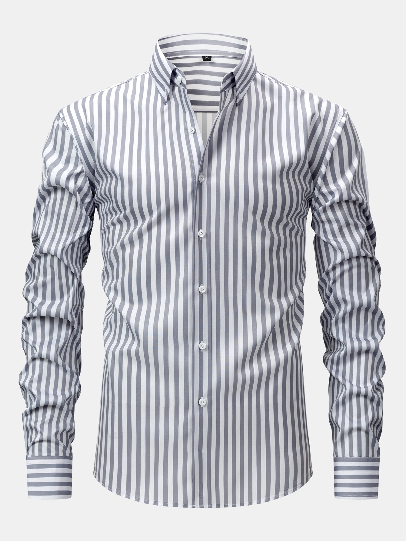 CAMICIA A MANICHE LUNGHE A RIGHE CON BOTTONI & PANTALONI SLIM FIT A GAMBA AFFUSOLATA