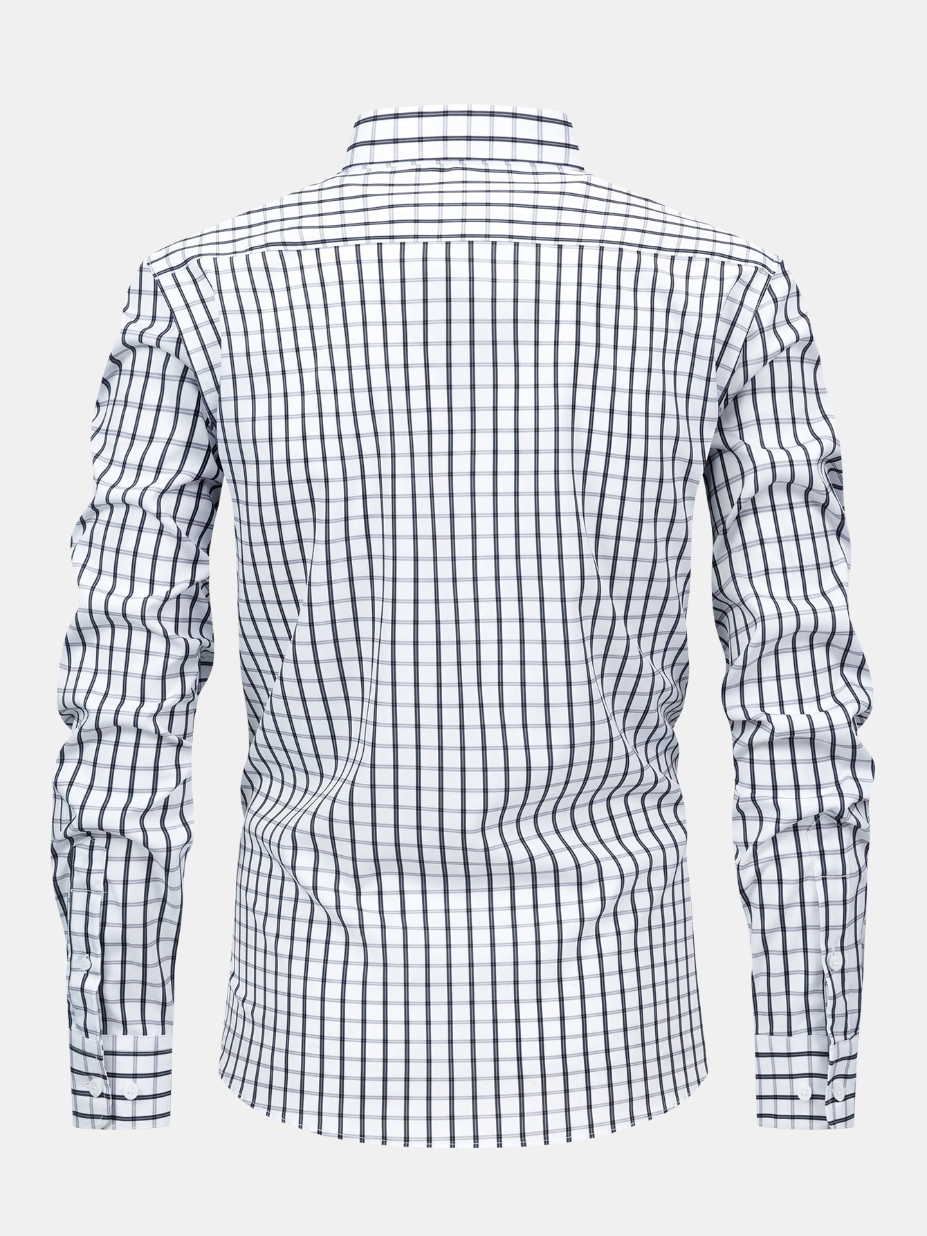 CAMICIA A MANICHE LUNGHE A QUADRI CON BOTTONI & PANTALONI SLIM FIT A GAMBA AFFUSOLATA