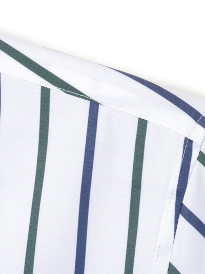 CAMICIA A MANICHE LUNGHE A RIGHE CON BOTTONI & PANTALONI SLIM FIT A GAMBA AFFUSOLATA