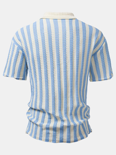 CAMICIA CON SPALLE SCHESE E RIGHE ALL'UNCINETTO & PANTALONI IN LINO CON GAMBA DRITTA