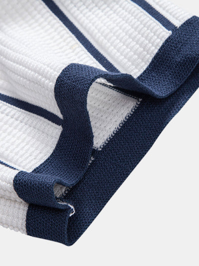 CAMICIA A RIGHE LAVORATA A MAGLIA CON BOTTONI