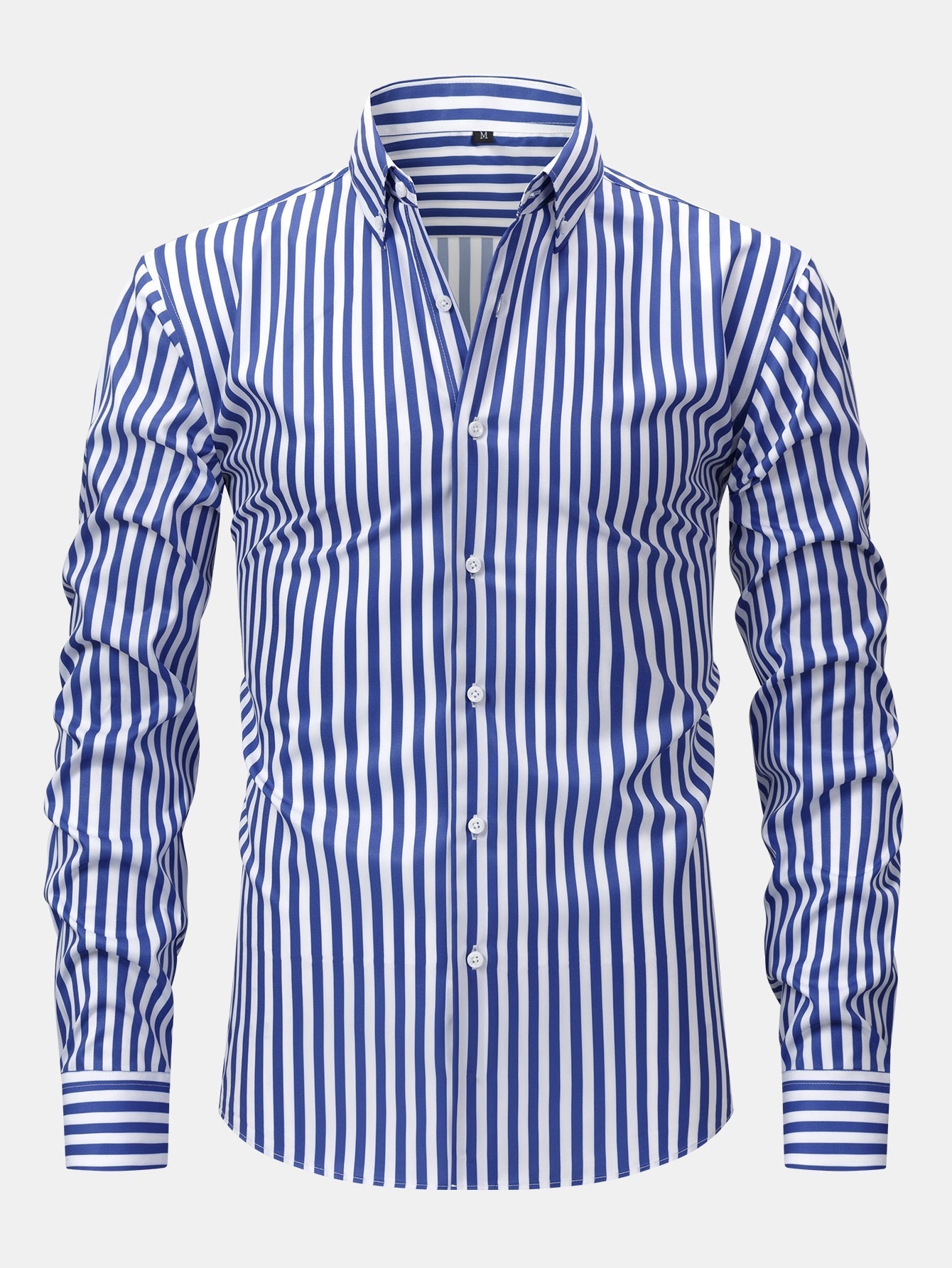 CAMICIA A MANICHE LUNGHE A RIGHE CON BOTTONI & PANTALONI SLIM FIT A GAMBA AFFUSOLATA