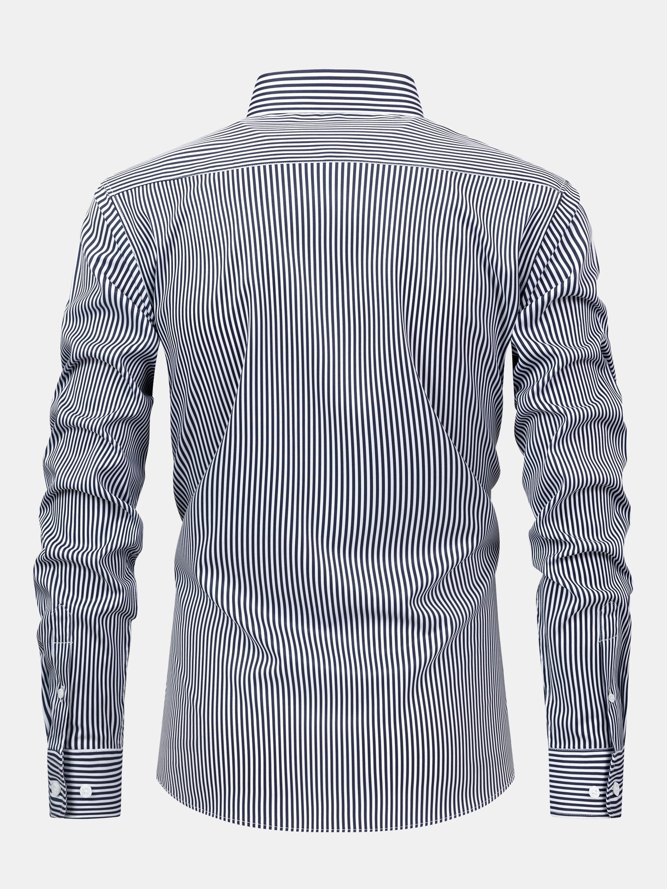 CAMICIA A MANICHE LUNGHE A RIGHE CON BOTTONI