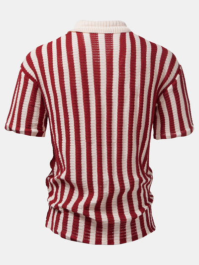 CAMICIA CON SPALLE SCHESE E RIGHE ALL'UNCINETTO & PANTALONI IN LINO CON GAMBA DRITTA