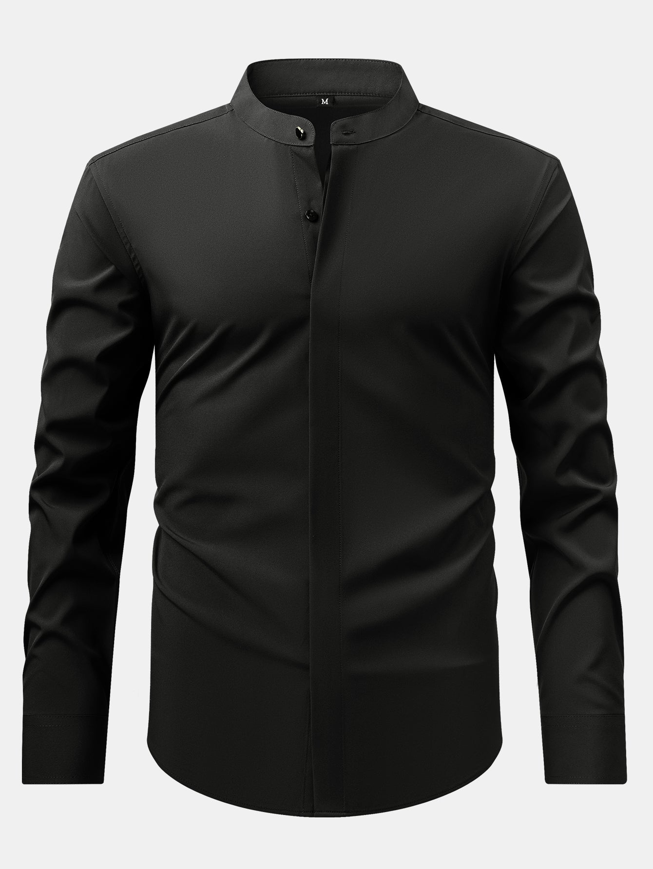 CAMICIA CON COLLETTO RIALZATO & PANTALONI SLIM FIT A GAMBA AFFUSOLATA