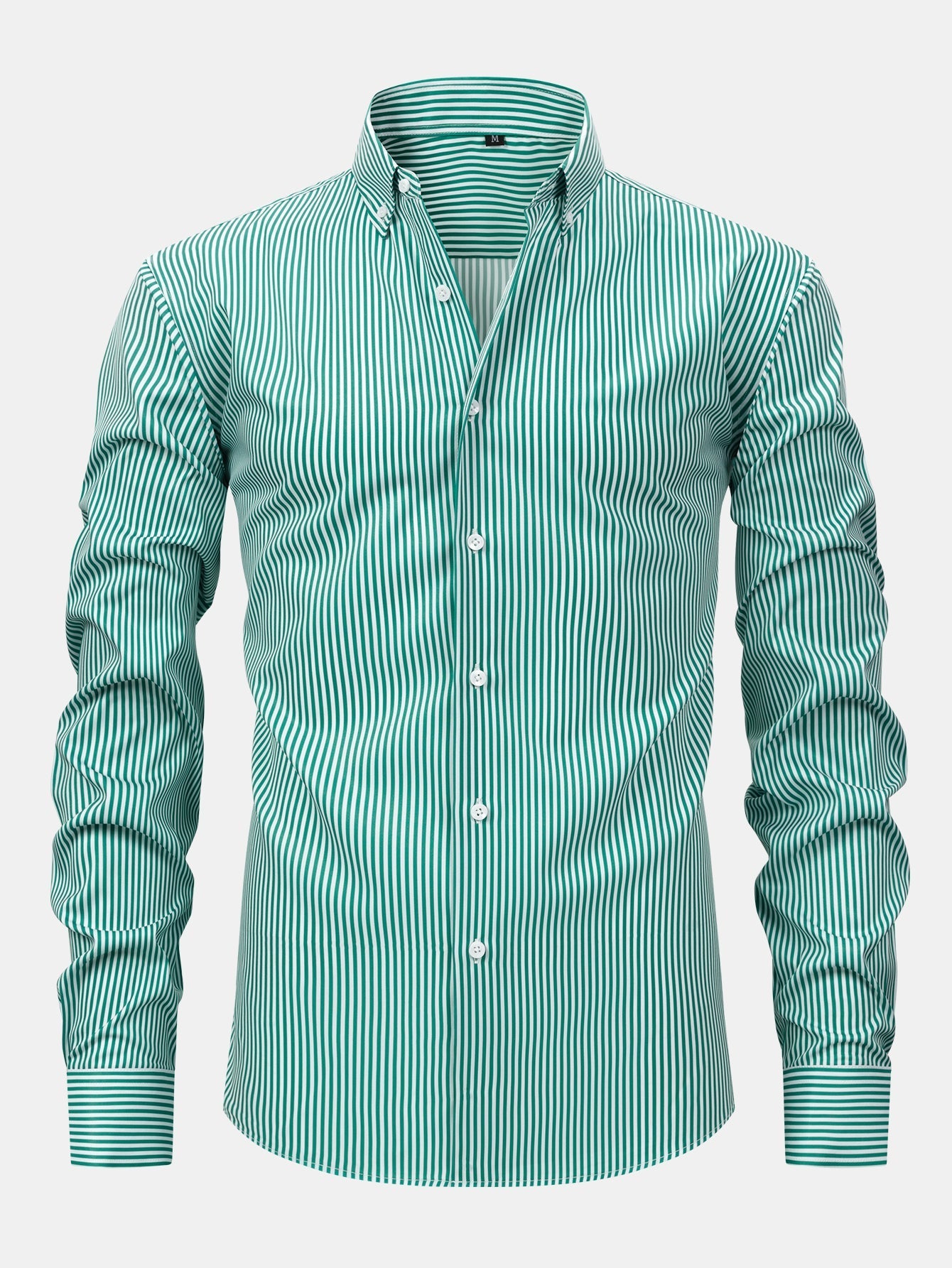 CAMICIA A MANICHE LUNGHE A RIGHE CON BOTTONI