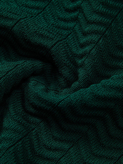 POLO A V IN MAGLIA CON CONTRASTO DI TEXTURE