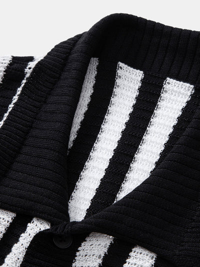 CAMICIA CON SPALLE SCHESE E RIGHE ALL'UNCINETTO & PANTALONI IN LINO CON GAMBA DRITTA