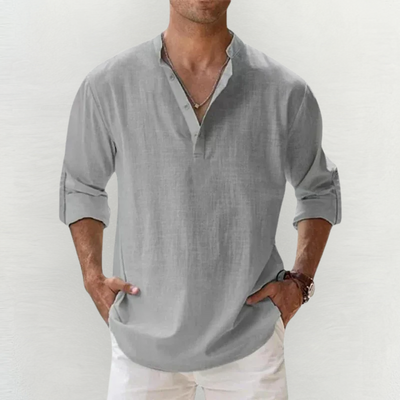 RICCARDO™ | CAMICIA ELASTICIZZATA IN COTONE-LINO PREMIUM