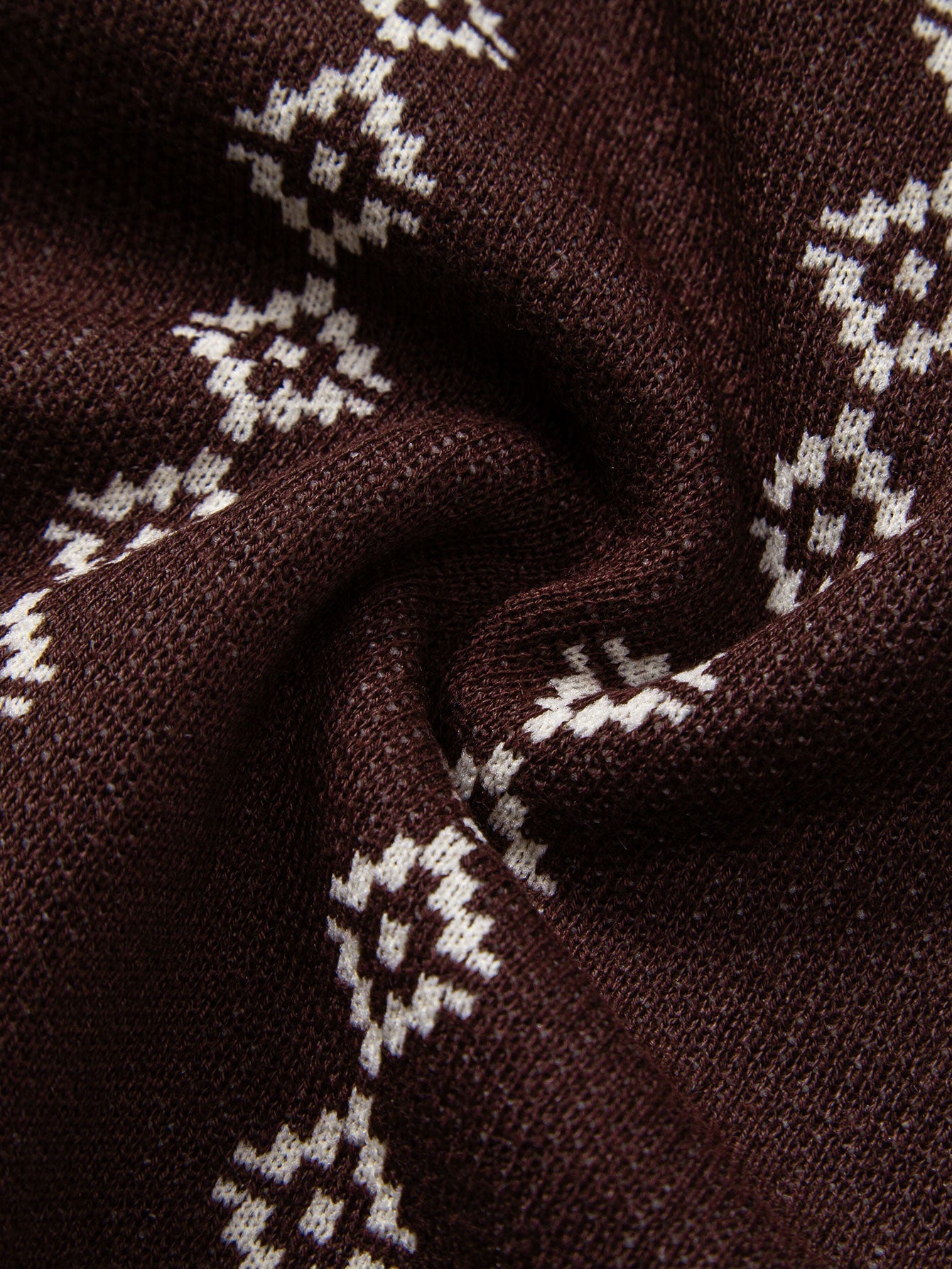 POLO V-NECK IN MAGLIA GEOMETRICA