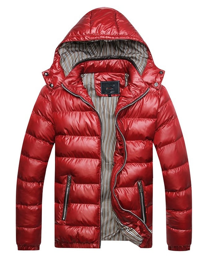 Roveri - Giacca imbottita con cuciture e cerniera