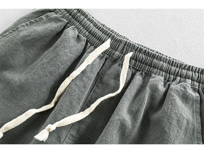 TOMMASO | PANTALONCINI IN COTONE BIOLOGICO E LINO