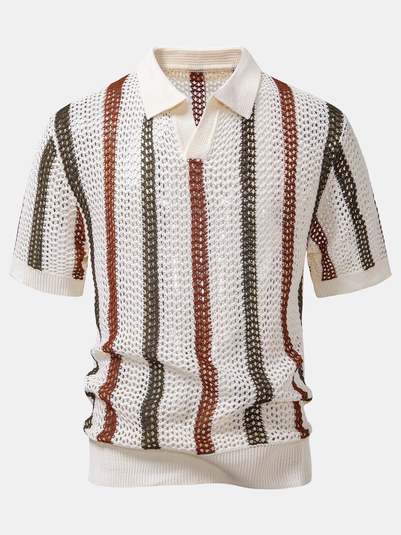 POLO A V ALL'UNCINETTO & PANTALONI IN LINO DRITTI