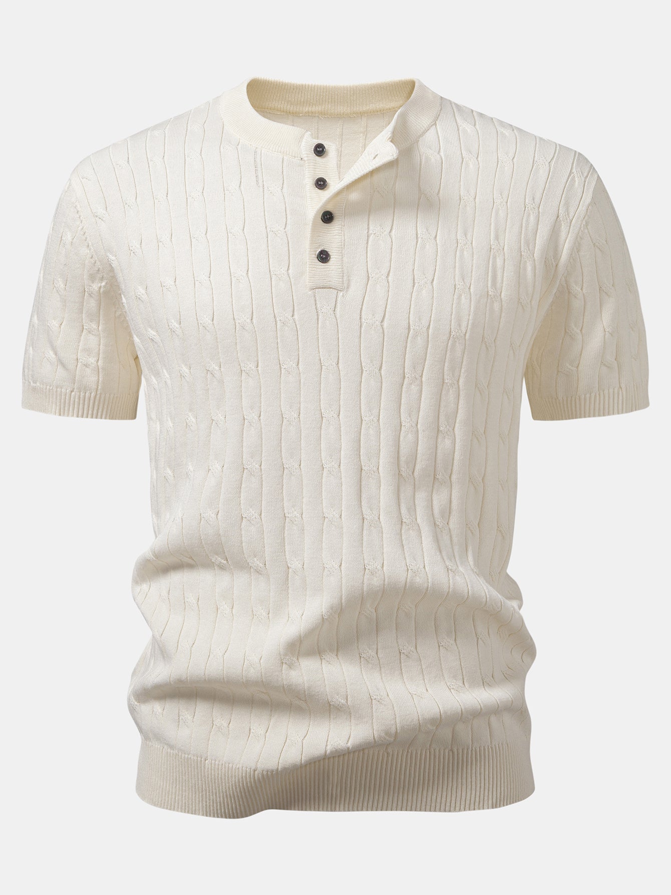 CAMICIA HENLEY A MAGLIA TWIST & PANTALONI SLIM FIT A GAMBA STRETTO