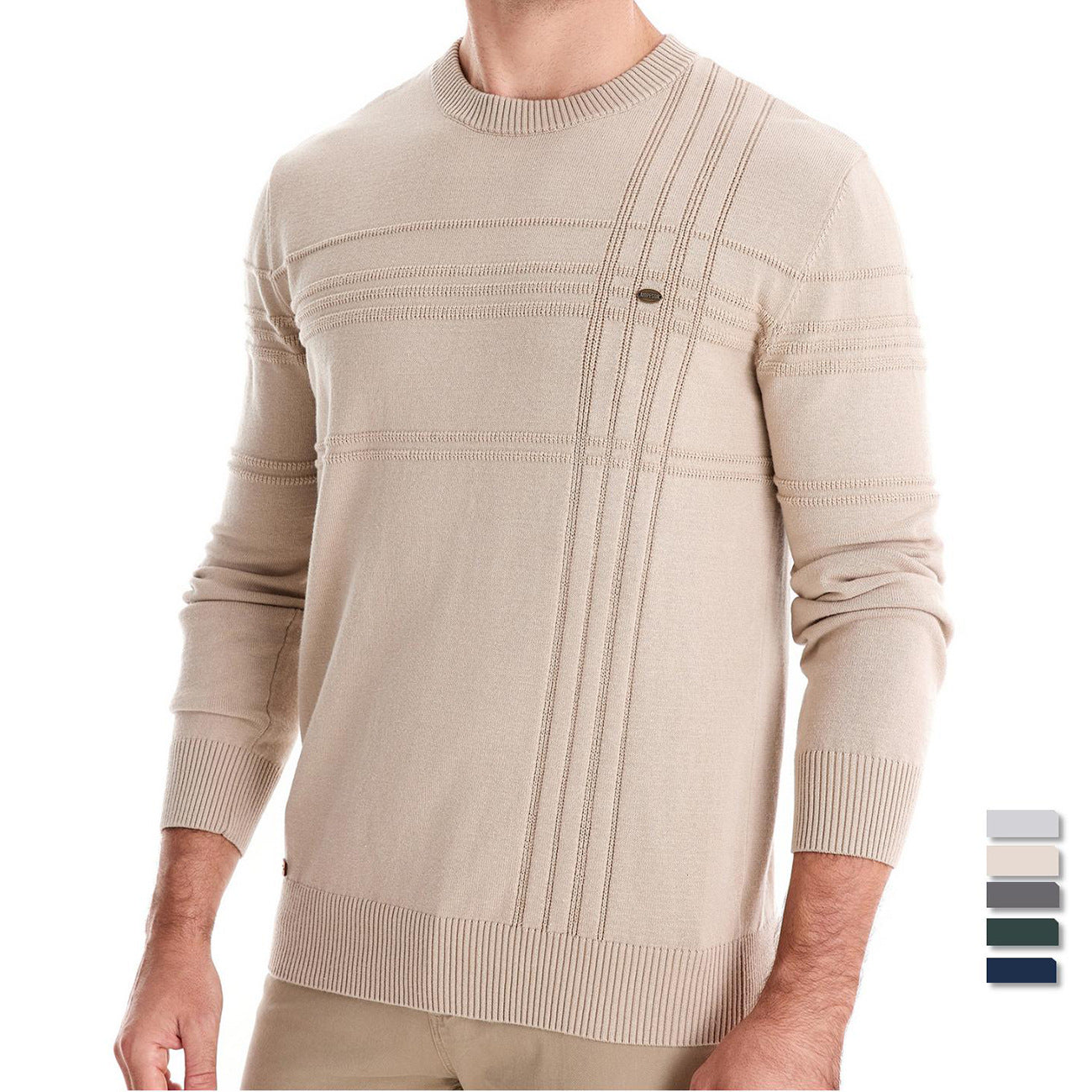 ROSSI ROMA™ | ELEGANTE MAGLIONE DA UOMO LAVORATO A MAGLIA