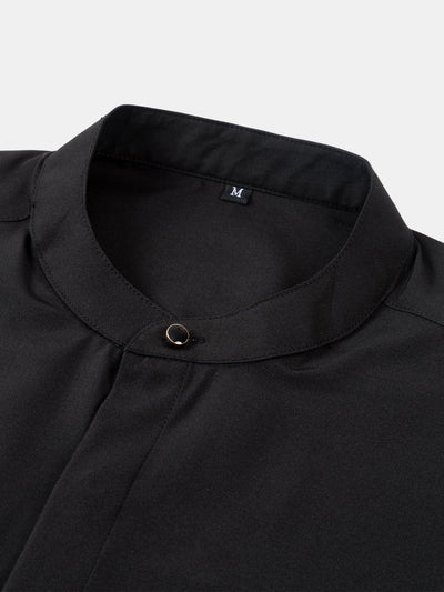 CAMICIA CON COLLETTO RIALZATO & PANTALONI SLIM FIT A GAMBA AFFUSOLATA