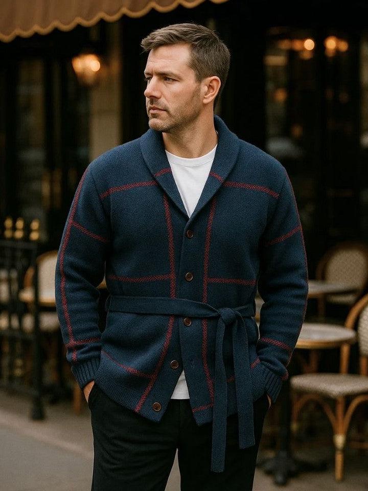 Rom™ | Giacca in maglia con cintura