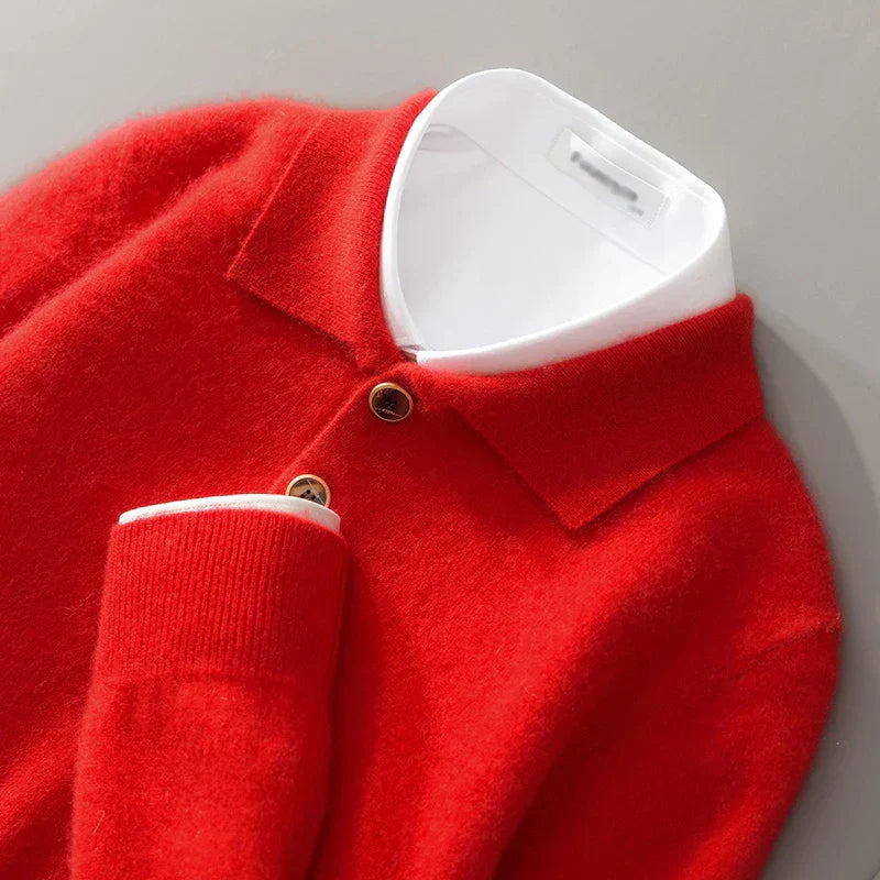 Roveri - Maglia Polo in Cashmere Elegante