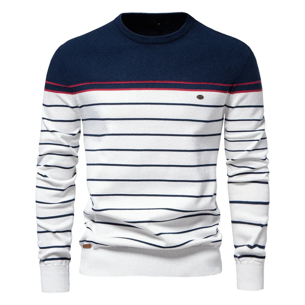 ROSSI ROMA™ | MAGLIONE DA UOMO CON DISEGNO A RIGHE