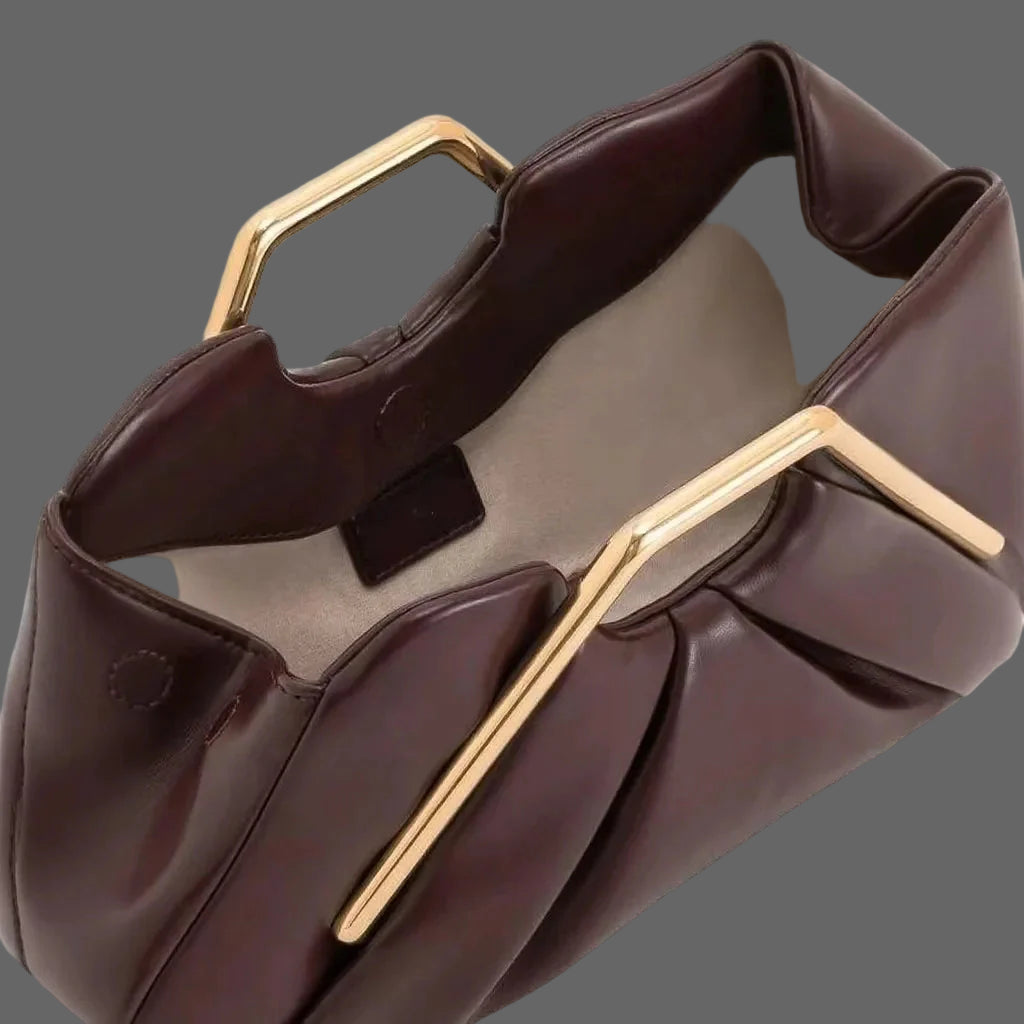 Aideen | Borsa Elegante con Manico Dorato