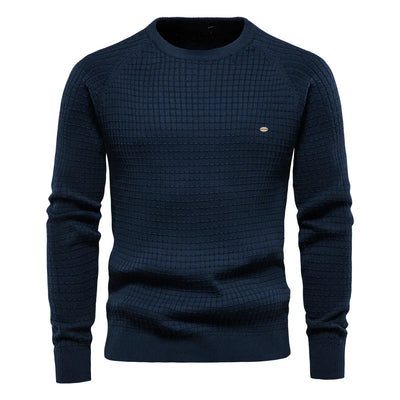 ROSSI ROMA™ | MAGLIONE DA UOMO CON MOTIVO A GRIGLIA