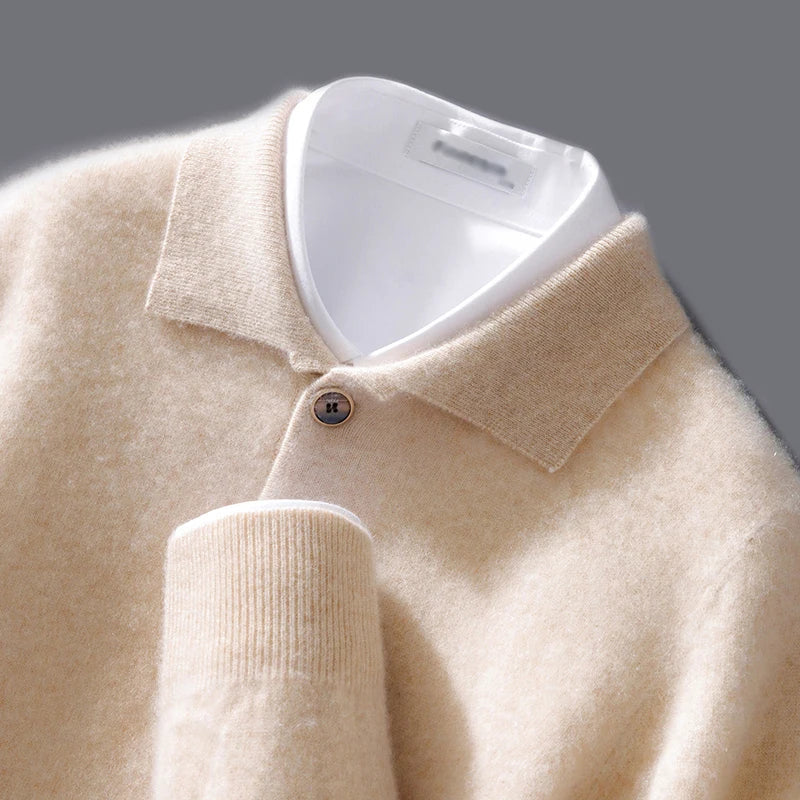 Roveri - Maglia Polo in Cashmere Elegante