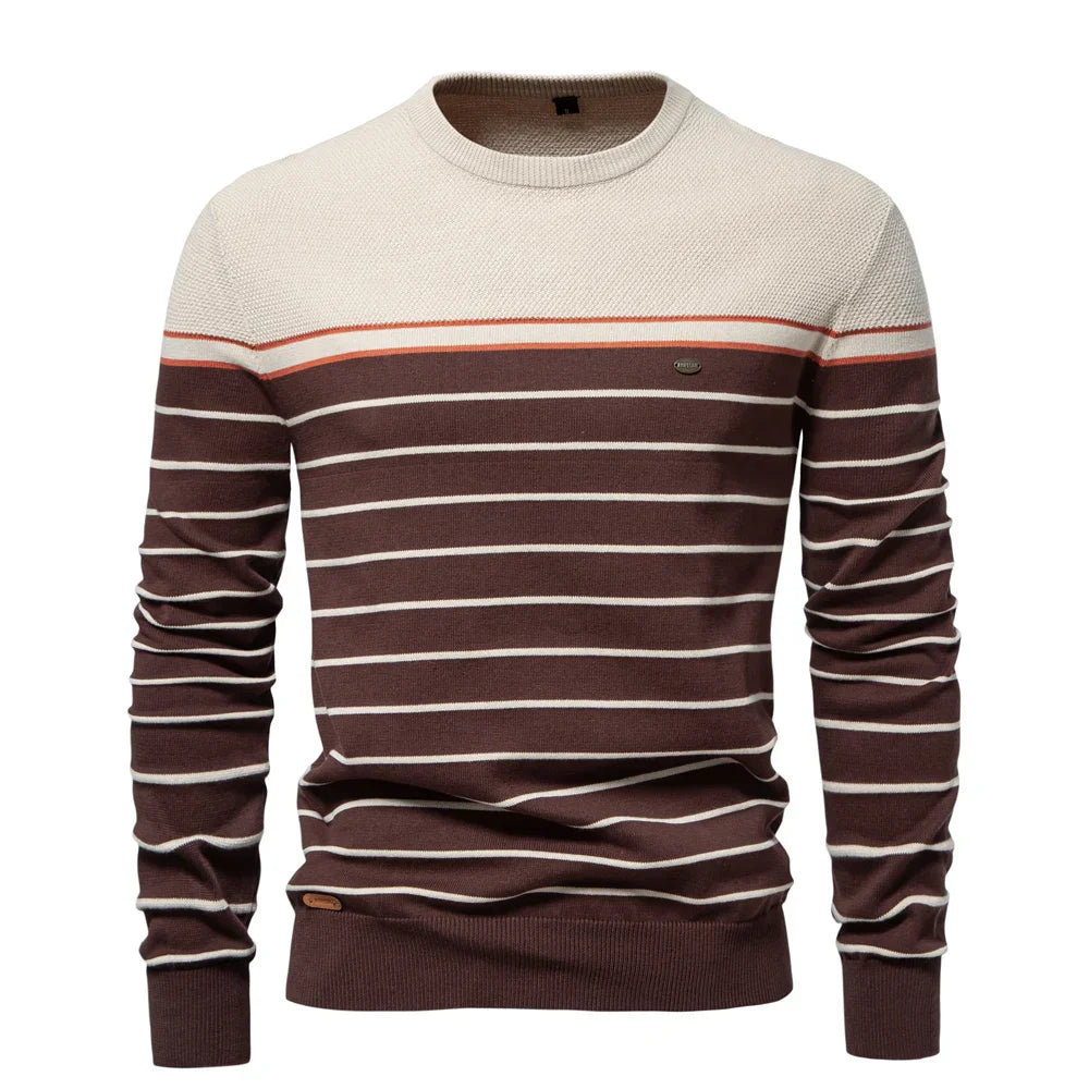 ROSSI ROMA™ | MAGLIONE DA UOMO CON DISEGNO A RIGHE