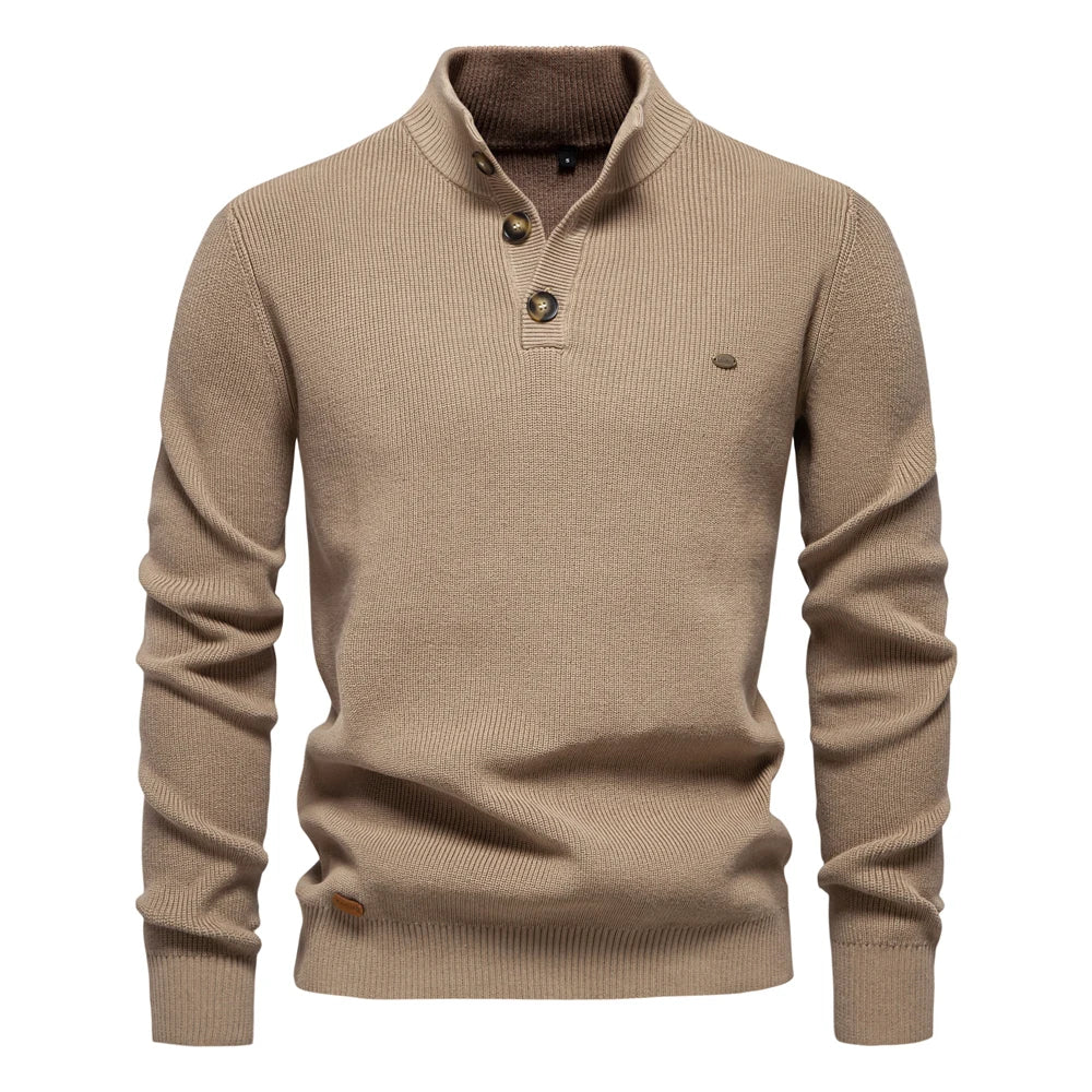 ROSSI ROMA™ | MAGLIONE DA UOMO CON DESIGN A BOTTONI