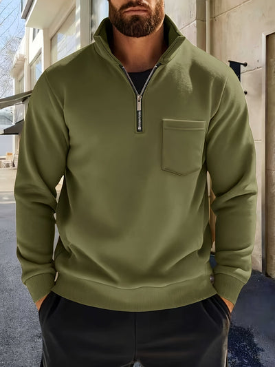 Roveri - Maglia a maniche lunghe con mezza cerniera