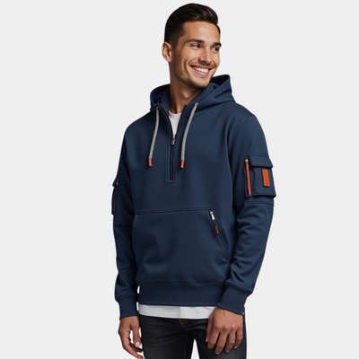 LUCA | FELPA IN PILE CASUAL CON CAPPUCCIO