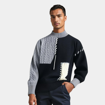 ALFONSO | MAGLIONE PATCHWORK DI LUSSO