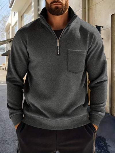 Roveri - Maglia a maniche lunghe con mezza cerniera