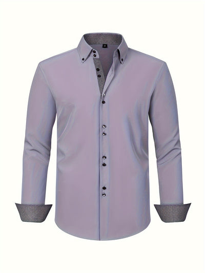 ALBERTO | CAMICIA ELEGANTE LEGGERA CON DETTAGLI A CONTRASTO
