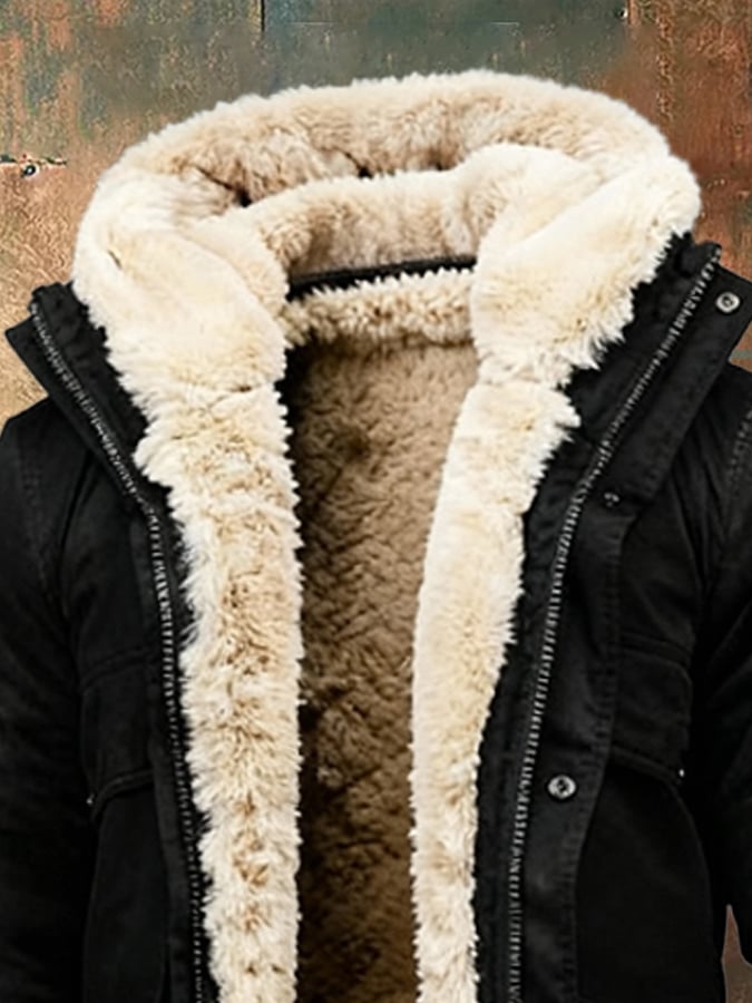 Roveri - Cappotto di mezza lunghezza con finitura in pelliccia raffinata