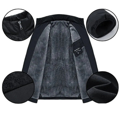 Roveri - Giacca con fodera in pile e cerniera frontale